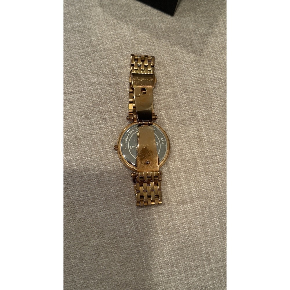 Michael Kors MK3192 Rose Gold Crystal Bezel Women's Watch Needs Battery - Picture 7 of 12